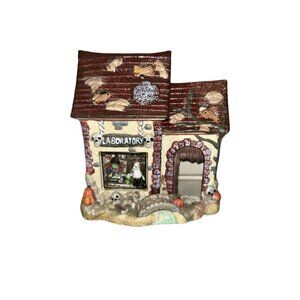 1990's Vintage O'Well Halloween Village Ceramic 7" Haunted House Laboratory